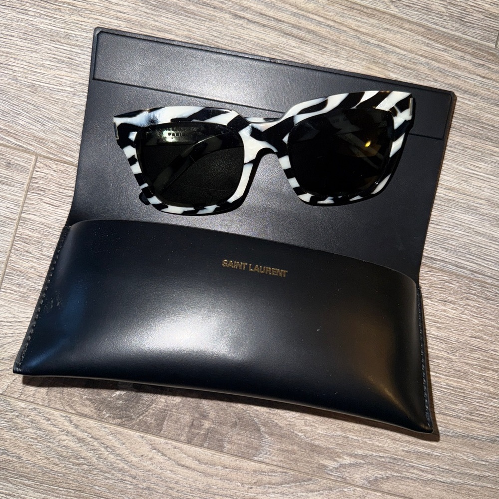 Saint Laurent Zebra Pattern Sunglasses
